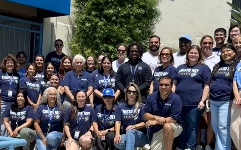 The Cristo Rey San Diego faculty and staff in front of the school